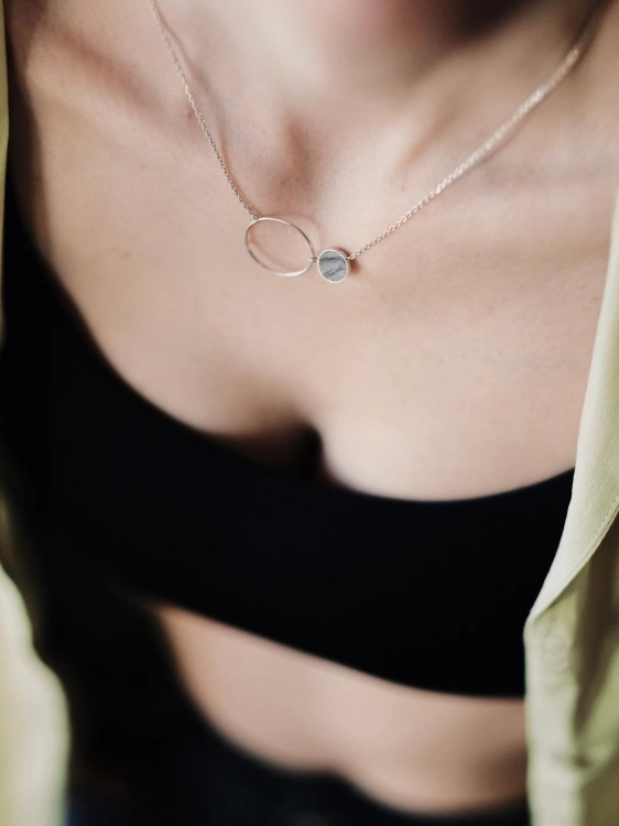 Naszyjnik ze srebra 925 z kółkiem