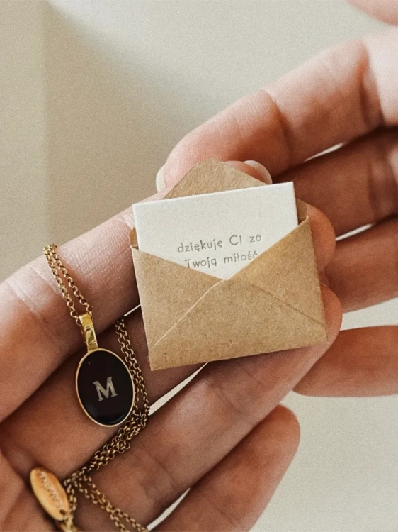 Meleńka karteczka z kopercie z dedykacją