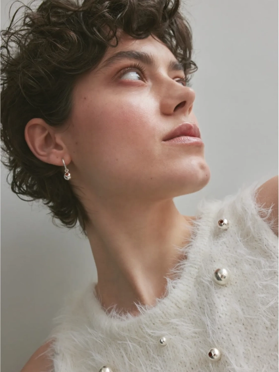 Srebrne kolczyki kule