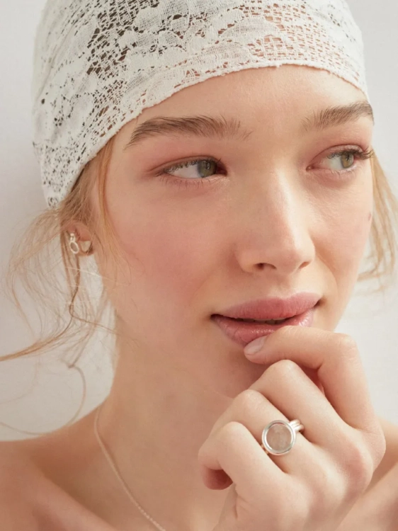 Kolczyki damskie srebrne z kryształem górskim