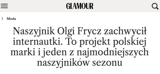 Glamour o biżuterii Kamena