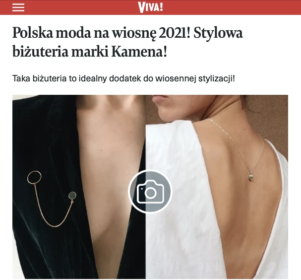 Viva artykuł o biżuterii Kameny
