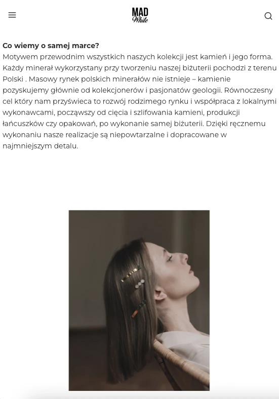 Whitemad o biżuterii Kamena